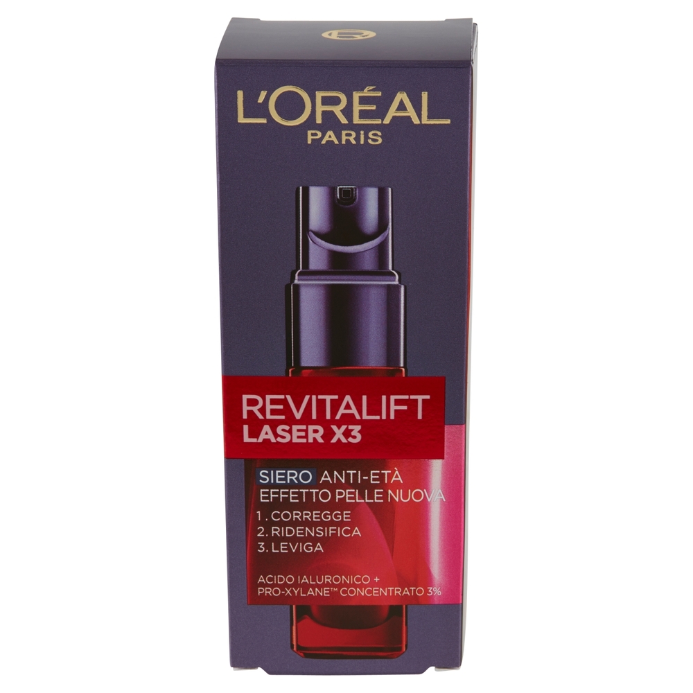 L'Oréal Paris Revitalift Laser X3 Siero Anti-Età Effetto Pelle Nuova 30 ml